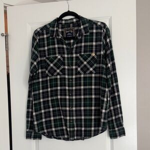 Superdry Green and Black Plaid Shirt